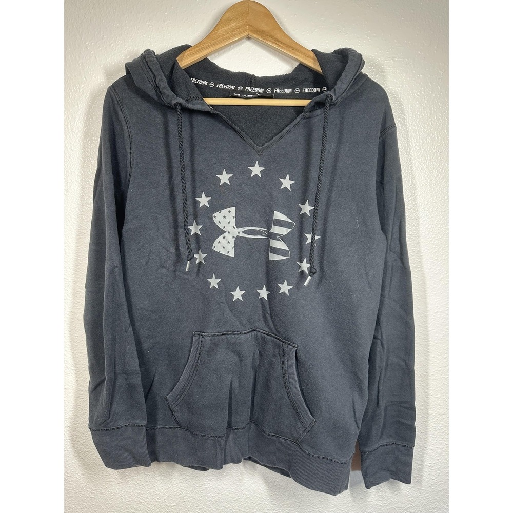 Under Armour Hoodie Mens Small Freedom ColdGear Pullover‎ Sweatshirt Patriotic
